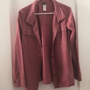 Patagonia Salmon Chambray Shirt Size 6